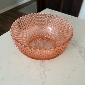 Vintage 1930s Anchor Hocking Miss America Pink Depression Glass Bowl 8 3/4'' D